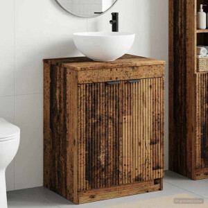 vidaXL Badkamermeubelset Oud hout Bewerkt hout