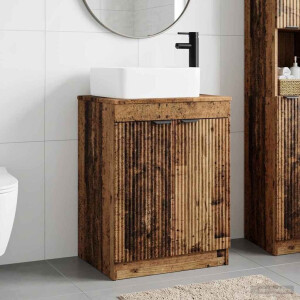 vidaXL Badkamermeubelset Oud hout Bewerkt hout