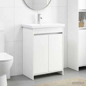 vidaXL Badkamermeubelset Wit 81 x 40 x 84,5 cm Bewerkt hout