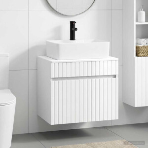 vidaXL Badkamermeubelset Hoogglans Wit Bewerkt hout