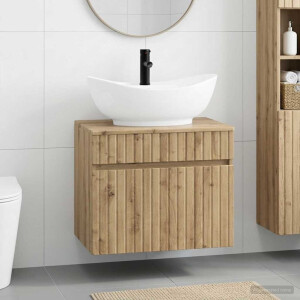vidaXL Badkamermeubelset Artisanaal eiken Bewerkt hout