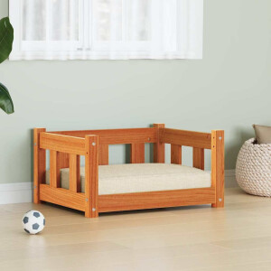 vidaXL Hondenbed Wasbruin 55 x 45 x 28 cm Massief grenenhout