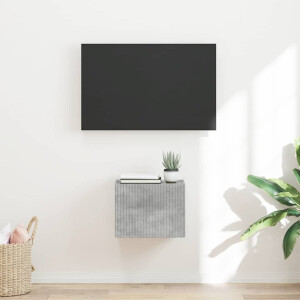 vidaXL TV Wandkast Wandgemonteerd Beton 39 x 31 x 29,5 cm Bewerkt hout