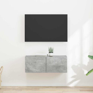 vidaXL TV Wandkast 2 pcs Beton 39 x 31 x 29,5 cm Bewerkt hout