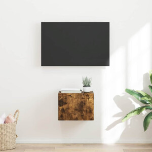 vidaXL TV Wandkast Gerookt eiken 39 x 31 x 29,5 cm Bewerkt hout