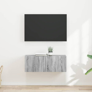 vidaXL TV Wandkast 2 pcs Grijs Sonoma 39 x 31 x 29,5 cm Bewerkt hout