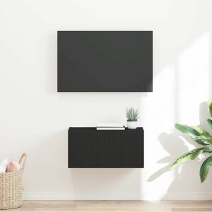 vidaXL TV Wandkast Wandgemonteerd Zwart 60 x 31 x 29,5 cm Bewerkt hout