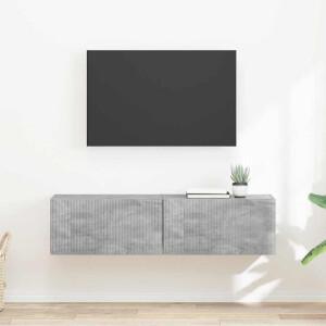 vidaXL TV Wandkast 2 pcs Beton 60 x 31 x 29,5 cm Bewerkt hout