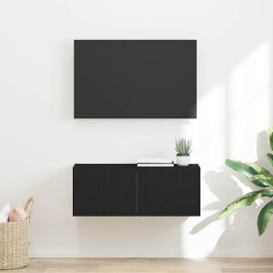 vidaXL TV Wandkast Zwart 78,5 x 31 x 29,5 cm Bewerkt hout