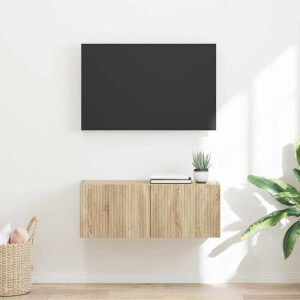 vidaXL TV Wandkast Sonoma 78,5 x 31 x 29,5 cm Bewerkt hout