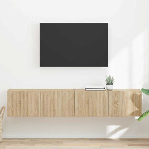 vidaXL TV Wandkast 2 pcs Sonoma 78,5 x 31 x 29,5 cm Bewerkt hout