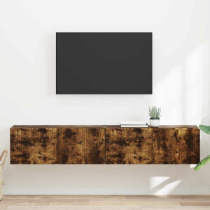 vidaXL TV Wandkast 2 pcs Gerookt eiken 78,5 x 31 x 29,5 cm