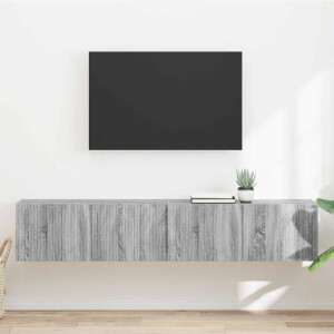 vidaXL TV Wandkast 2 pcs Grijs Sonoma 78,5 x 31 x 29,5 cm Bewerkt hout