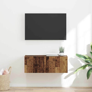 vidaXL TV Wandkast Oud Hout 78,5 x 31 x 29,5 cm Bewerkt hout