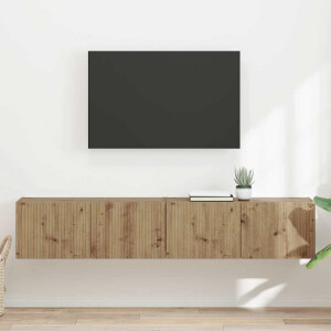 vidaXL TV Wandkast 2 pcs Ambachtelijk eiken 78,5 x 31 x 29,5 cm