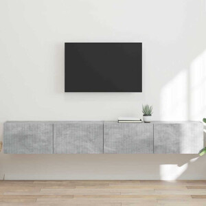 vidaXL TV Wandkast 2 pcs Beton 98 x 31 x 29,5 cm Bewerkt hout