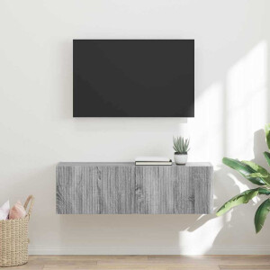 vidaXL TV Wandkast Grijs Sonoma 98 x 31 x 29,5 cm Bewerkt hout