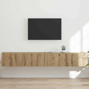 vidaXL TV Wandkast 2 pcs Ambachtelijk eiken 98 x 31 x 29,5 cm
