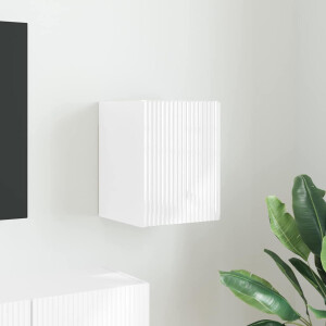 vidaXL TV Wandkast Glanzend Wit 30 x 31 x 40 cm Bewerkt hout