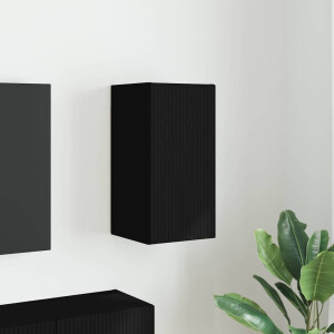 vidaXL TV Wandkast Wandgemonteerd Zwart 30 x 31 x 60 cm Bewerkt hout