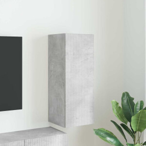 vidaXL TV Wandkast Wandgemonteerd Beton 30 x 31 x 80 cm Bewerkt hout
