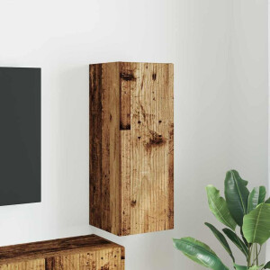 vidaXL TV Wandkast Oud Hout 30 x 31 x 80 cm Bewerkt hout