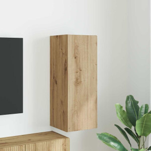 vidaXL TV Wandkast Ambachtelijk eiken 30 x 31 x 80 cm Bewerkt hout