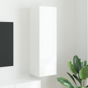 vidaXL TV Wandkast Wandgemonteerd Wit 30 x 31 x 100 cm Bewerkt hout