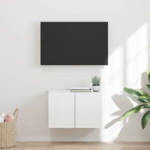 vidaXL TV-wandkast Hoogglans wit 59,5 x 31 x 40 cm Bewerkt hout