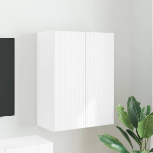 vidaXL TV-wandkast Wandgemonteerd Wit 59,5 x 31 x 80 cm Bewerkt hout