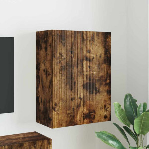 vidaXL TV-wandkast Gerookt eiken 59,5 x 31 x 80 cm Bewerkt hout