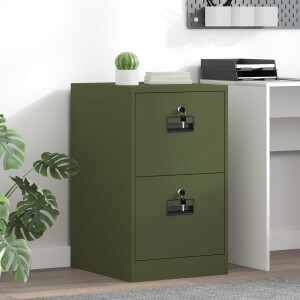 vidaXL Bestandenkast Olijf Groen 44 x 50 x 74,5 cm Koudgewalst Staal
