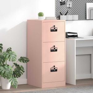 vidaXL Bestandenkast Roze 44 x 50 x 106,5 cm Koudgewalst Staal
