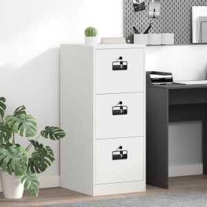 vidaXL Bestandenkast met lade Wit 44 x 50 x 106,5 cm Koudgewalst Staal
