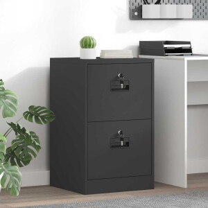 vidaXL Bestandenkast Zwart 45,5 x 42 x 74,5 cm Koudgewalst Staal
