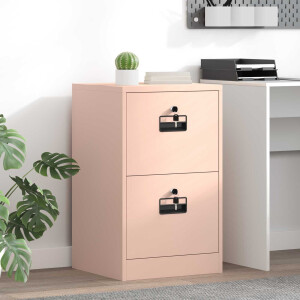 vidaXL Bestandenkast Roze 45,5 x 42 x 74,5 cm Koudgewalst Staal
