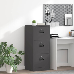 vidaXL Bestandenkast Zwart 45,5 x 42 x 106,5 cm Koudgewalst Staal