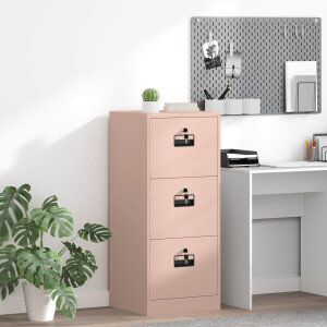 vidaXL Bestandenkast Roze 45,5 x 42 x 106,5 cm Koudgewalst Staal