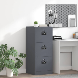 vidaXL Bestandenkast Antraciet 45,5 x 42 x 106,5 cm Koudgewalst Staal