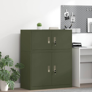 vidaXL Opbergkast Olijf Groen 90 x 40 x 40 cm Staal