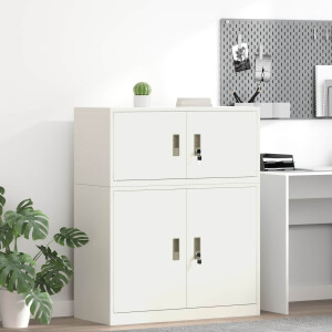 vidaXL Opbergkast Wit 90 x 40 x 40 cm Staal