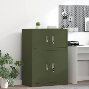 vidaXL Opbergkast Olijf Groen 80 x 40 x 40 cm Staal