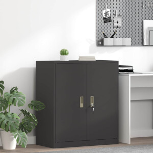 vidaXL Opbergkast Zwart 80 x 40 x 90 cm Staal