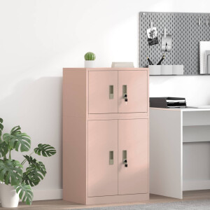 vidaXL Opbergkast Roze 60 x 40 x 40 cm Staal