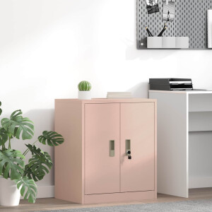 vidaXL Opbergkast Roze 60 x 40 x 70 cm Staal