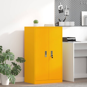 vidaXL Opbergkast Mosterdgeel 60 x 40 x 105 cm Staal