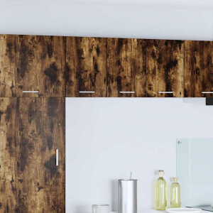 vidaXL Hangkast Gerookte Eik en Wit 30 x 31 x 40 cm Bewerkt hout