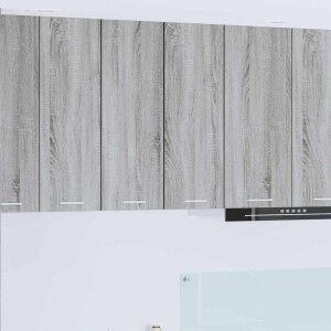 vidaXL Hangkast Grijs Sonoma en Wit 30 x 31 x 80 cm Bewerkt hout