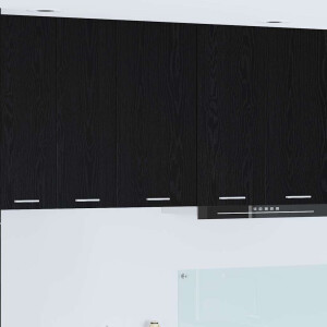 vidaXL Hangkast Riga Zwarte Eik en Wit 40 x 31 x 80 cm Bewerkt hout