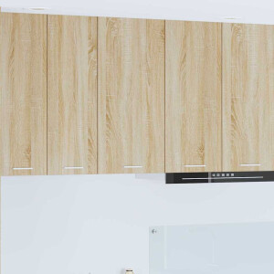 vidaXL Hangkast Sonoma Eik en Wit 40 x 31 x 80 cm Bewerkt hout